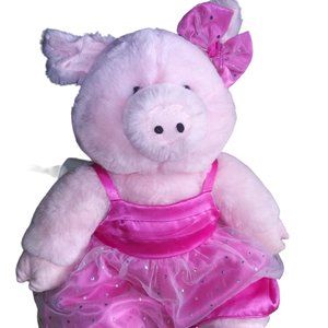 Build A Bear Pig Pretty In Pink Stuffed Animal Plush 17 Inch Talking Toy
